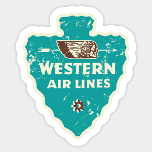 Western Airlines Vintage Label_Blue Sticker